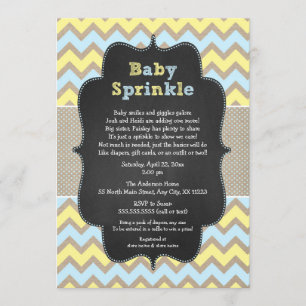 Rustische Baby sprinkhaan nodigt/neutraal baby sho Kaart