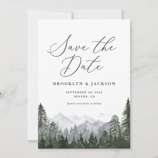 Rustische Bindboompijn Save The Date (Voorkant)