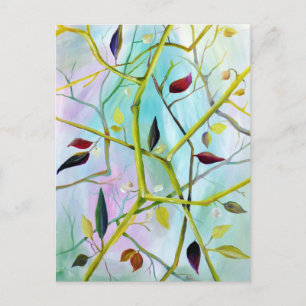 Rustische bladeren briefkaart