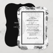 Rustische bloemen Weddenschappen Kaart (Voorkant / Achterkant)