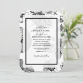 Rustische bloemen Weddenschappen Kaart (Staand voorkant)