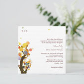 Rustische bomen Modern Rural Wedding Kaart (Staand voorkant)