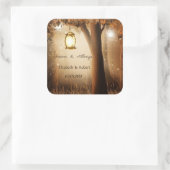  Rustische Bondbruiloft Vierkante Sticker (Tas)