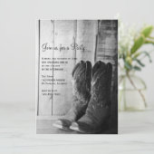 Rustische Boots Country en Westerne General Party Kaart (Staand voorkant)