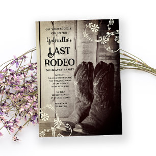 Rustische Boots Last Rodeo Westerne Bachelorette P Kaart