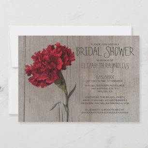 Rustische bridal van de anjer kaart