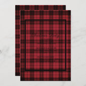 Rustische Buffalo Pset Burlap kerstfeest Kaart (Voorkant / Achterkant)