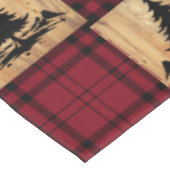 Rustische buffelcontrole Beren Bomen Rood Rood Zwa Tafelkleed (Gekanteld)