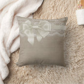 Rustische Burlap & Lace Kussen (Deken)