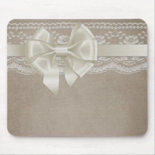 Rustische Burlap & Lace Muismat