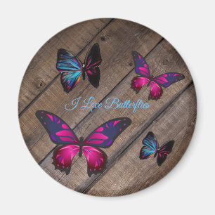 Rustische Butterflies Magneet