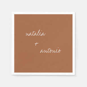Rustische eenvoud Minimale terracotta Wedding Servet