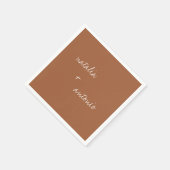 Rustische eenvoud | Minimale terracotta Wedding Servet (Hoek)