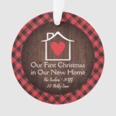 Rustische eerste kerst - Nieuwe startfoto Ornament (voorkant)