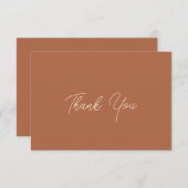 Rustische Elegant minimalist Bohemian Weddenschap  Bedankkaart (Voorkant / Achterkant)