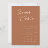 Rustische Elegant minimalist Bohemian Weddenschap  Kaart (Voorkant)