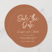 Rustische Elegant minimalist Bohemian Weddenschap  Save The Date (Voorkant / Achterkant)