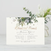 Rustische eucalyptus, blauw gomrepetitief diner kaart (Staand voorkant)