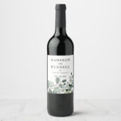 Rustische Eucalyptus - Gepersonaliseerd Wijn Etiket (Voorkant)