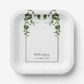 Rustische eucalyptus Leaves Wedding Papieren Bordje (Voorkant)