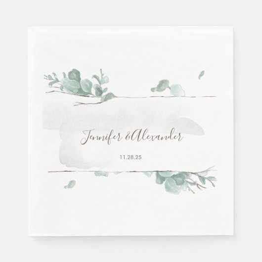 Rustische eucalyptus servet (Voorkant)