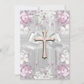 Rustische Floral First Community Pink Kaart (Achterkant)