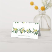 Rustische groene Waterverf Olijfgarland Wedding (Achterkant)