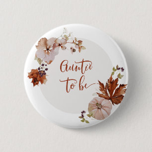 Rustische herfst Auntie om Button te worden