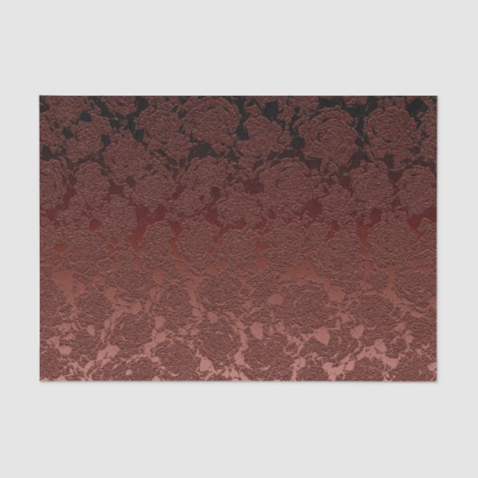 Rustische Herfst Brown Floral Pattern Tissuepapier (Voorkant)