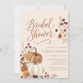 Rustische Herfst Floral Vrijgezellenfeest Kaart (Voorkant)