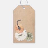 Rustische Herfst herfst White, Oranje pompoenen br Cadeaulabel (Achterkant)