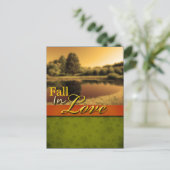 Rustische Herfst in Briefkaart voor liefdesweddens (Staand voorkant)