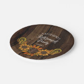 Rustische Herfst | Najaarsfeest van de zondbloem Papieren Bordje (Gekanteld)
