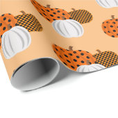 Rustische Herfst Pumpkins Cadeaupapier (Rol Hoek)