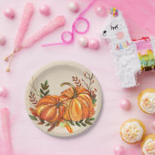 Rustische Herfst Pumpkins Papieren Bordje (Feest)