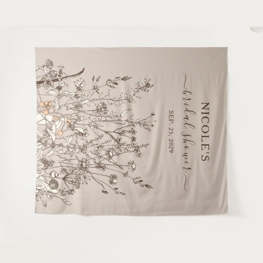 Rustische Herfst Vrijgezellenfeest Wandkleed (Voorkant (horizontaal))