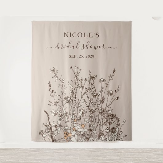 Rustische Herfst Vrijgezellenfeest Wandkleed (Voorkant)