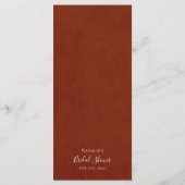 Rustische Herfst Waterverf Floral & Greenery Menu (Achterkant)