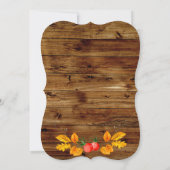 Rustische Herfst Wreath Thanksgiving Kaart (Achterkant)