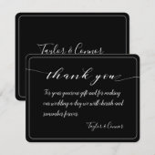 Rustische kalligrafie Weddenschap Hartelijk dank Bedankkaart (Voorkant / Achterkant)