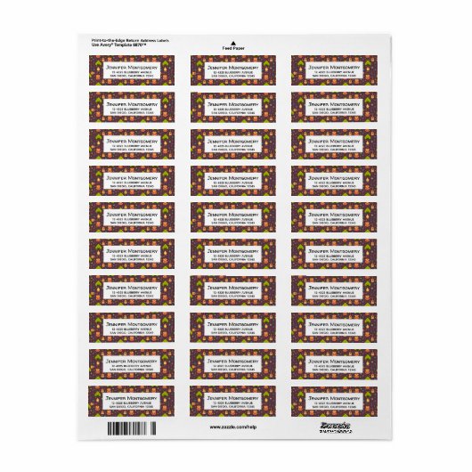 Rustische kamperpatroontenten en gitaren etiket (Full Sheet)