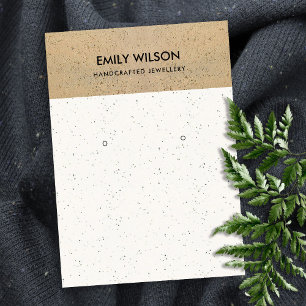 RUSTISCHE KERAMISCHE TERRACOTTA TEXTURE EARRING DI VISITEKAARTJE