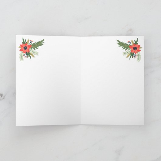 Rustische kerstman Mason Jar Town Kerstmis Kaart (Binnen)