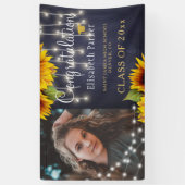 Rustische klasse van 2023 zonnebloempitten afstude spandoek (Verticaal)