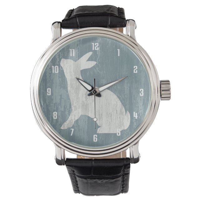 Rustische konijn horloge (Voorkant)