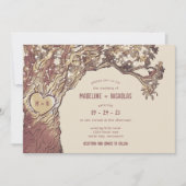 Rustische konijnenbomen met harsboompels kaart (Voorkant)