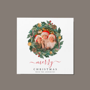 Rustische krans Elegante Kerstmis Aangepaste foto
