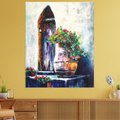 Rustische kunst canvas afdruk (Insitu (Woonkamer))