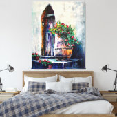 Rustische kunst canvas afdruk (Insitu (Slaapkamer))