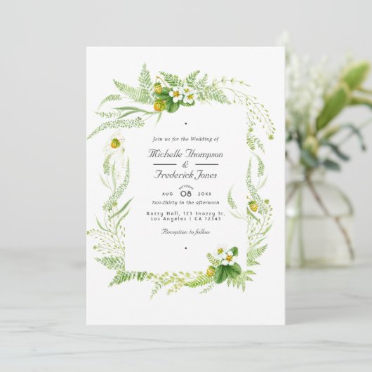 Rustische landelijke Barn Greenery QR Code RSVP We Kaart (Staand voorkant)